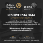 Read more about the article Colégio Registral do RS e IRIRGS promovem Assembleias no dia 29.11